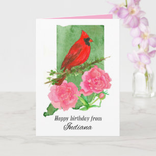 Alles Gute zum Geburtstag von Indiana Cardinal Peo Karte