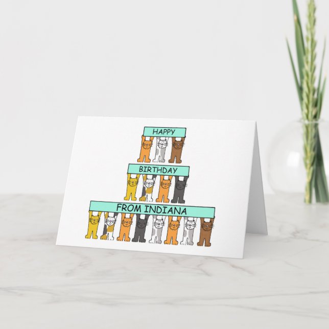 Alles Gute zum Geburtstag von Indiana, Karte (Vorderseite)