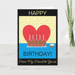 Alles Gute zum Geburtstag, von meinem Herzen zu de Karte