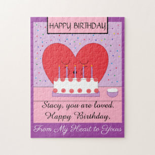 Alles Gute zum Geburtstag, von meinem Herzen zu de Puzzle