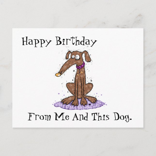 Alles Gute zum Geburtstag von mir Postkarte (Vorderseite)