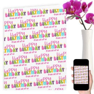 Alles Gute zum Geburtstag von uns allen Farbige Ke Karte