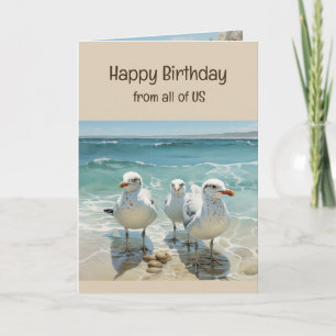 Alles Gute zum Geburtstag von uns allen Strandmöwe Karte