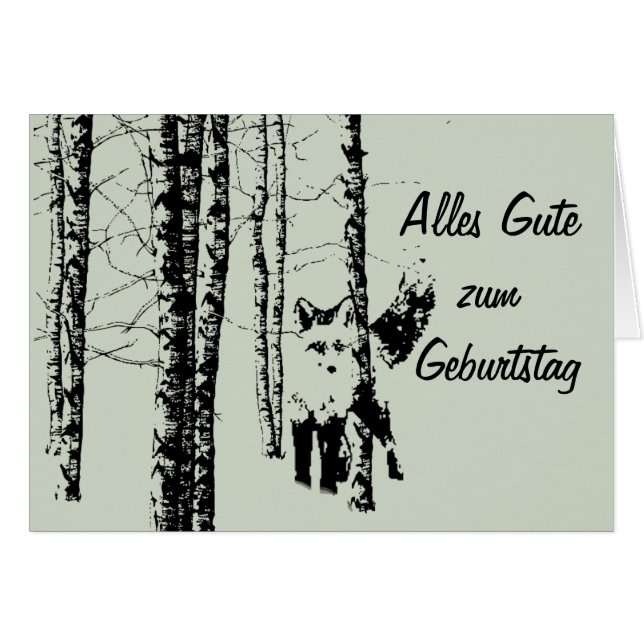 Alles Gute zum Geburtstag Wald Fuchs (Vorderseite (Horizontal))