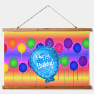 Alles Gute zum Geburtstag!! Wandteppich Mit Holzrahmen