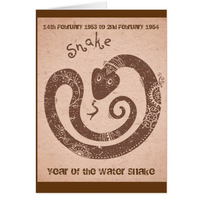 Alles Gute zum Geburtstag "Wasser-Schlange " (Vorne)