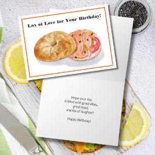 Alles Gute zum Geburtstag Wasserfarbe Bagel mit Lo Karte
