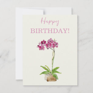 Alles Gute zum Geburtstag Wasserfarbe-Motten-Orcha