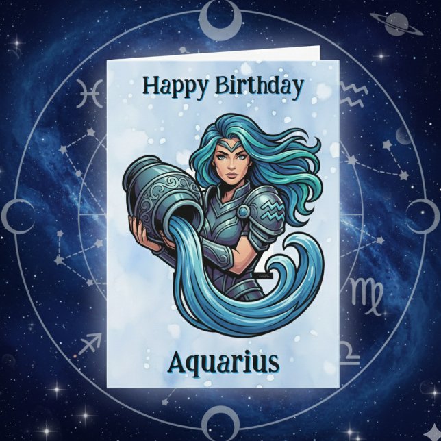 Alles Gute zum Geburtstag Wassermann! Karte (Von Creator hochgeladen)