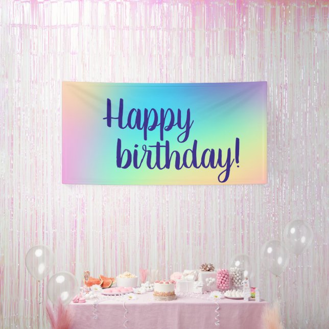 Alles Gute zum Geburtstag! Weich farbige Strahlung Banner (Party)