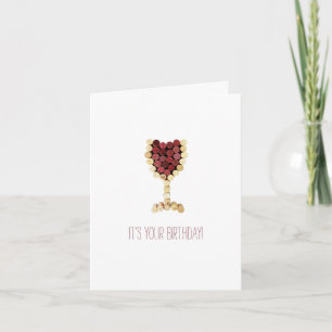 Alles Gute zum Geburtstag Wein Karte