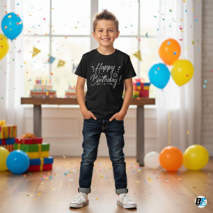 Alles Gute zum Geburtstag - Weißer Text Design T-Shirt