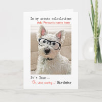 Alles Gute zum Geburtstag, Westie mit Gläsern,