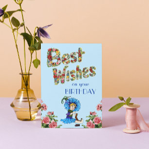 Alles Gute zum Geburtstag Wildblumen floral Karte