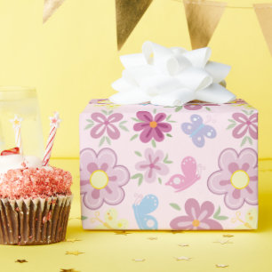 Alles Gute zum Geburtstag Wildblumen Garten Boho M Geschenkpapier
