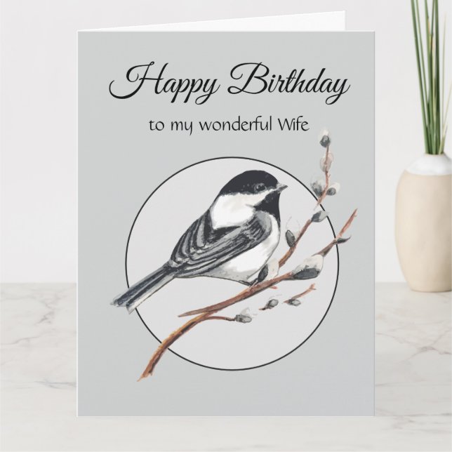 Alles Gute zum Geburtstag Wunderbare Ehefrau Chick Karte (Vorderseite)