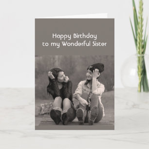 Alles Gute zum Geburtstag Wunderbare Schwester Lus Karte