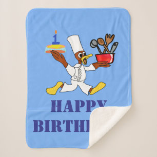 Alles Gute zum Geburtstag Wünsche Blaues Fleece-De Sherpadecke