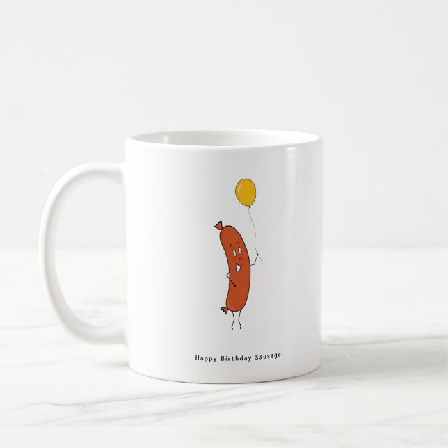 Alles Gute zum Geburtstag Wurst  Kaffeetasse (Links)