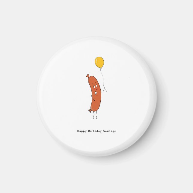 Alles Gute zum Geburtstag Wurst  Magnet (Vorne)
