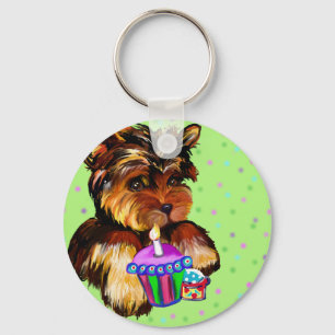 ALLES GUTE ZUM GEBURTSTAG YORKIE POO SCHLÜSSELANHÄNGER