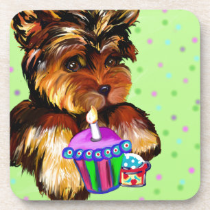 ALLES GUTE ZUM GEBURTSTAG YORKIE POO UNTERSETZER