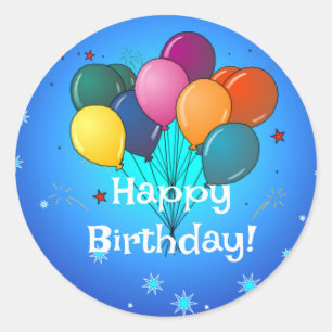 Alles Gute zum Geburtstag...Zeit zum Feiern! Runder Aufkleber