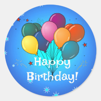 Alles Gute zum Geburtstag...Zeit zum Feiern! Runder Aufkleber
