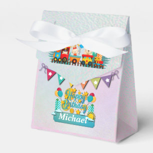 Alles Gute zum Geburtstag Zug Mit Süßen Tieren Wün Geschenkschachtel