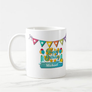 Alles Gute zum Geburtstag Zug Mit Süßen Tieren Wün Kaffeetasse