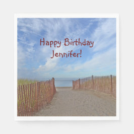 Alles Gute zum Geburtstag zum Strand Serviette
