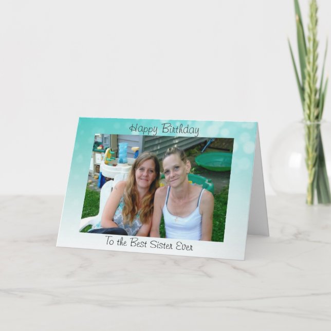 Alles Gute zum Geburtstag zur besten Schwester Karte (Vorderseite)