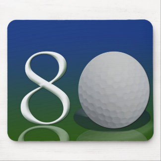 Alles Gute zum Geburtstag zur Golfnuß mit 80 Mousepad