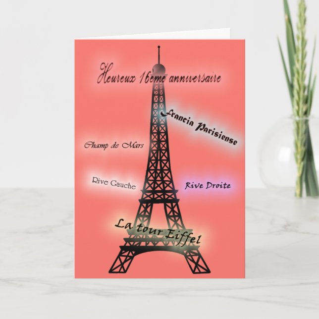 Alles- Gute zum Geburtstagbonbon 16 Dankeskarte (Vorderseite)