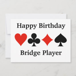 Alles- Gute zum GeburtstagBridge-Spieler vier Einladung