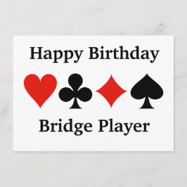 Alles- Gute zum GeburtstagBridge-Spieler vier Einladung