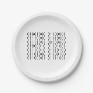 Alles- Gute zum Geburtstagcomputer-binärer Code Pappteller