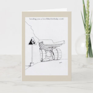 Alles Gute zum Geburtstagfernlastfahrer kardiert Karte