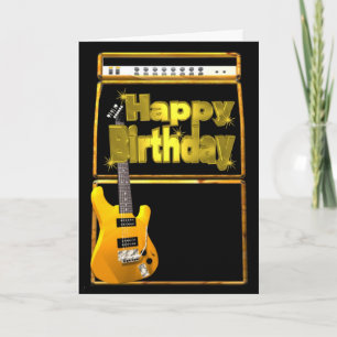 Alles Gute zum Geburtstaggitarrenfelsen Karte