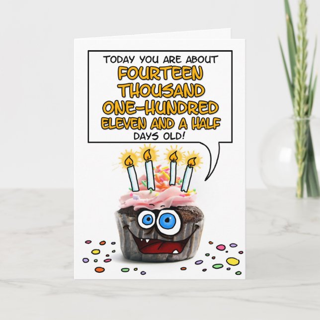 Alles- Gute zum Geburtstagkleiner kuchen - 38 Karte (Vorderseite)