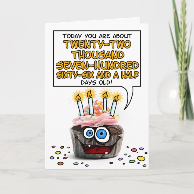 Alles- Gute zum Geburtstagkleiner kuchen - 62 Karte (Vorderseite)