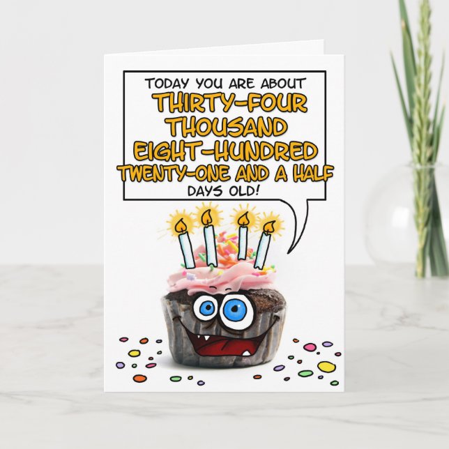 Alles- Gute zum Geburtstagkleiner kuchen - 95 Karte (Vorderseite)