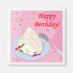 Alles- Gute zum Geburtstagkuchen-Magnet Magnet