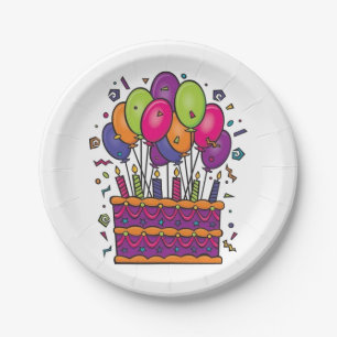 Alles- Gute zum Geburtstagkuchen-Party-Teller #1 Pappteller