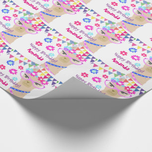 Alles- Gute zum GeburtstagPackpapier der Lamadiva Geschenkpapier