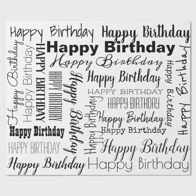 Alles- Gute zum GeburtstagPackpapier Geschenkpapier (Flach)