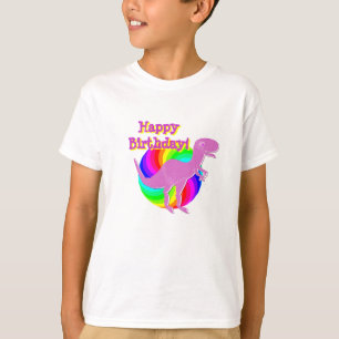 Alles- Gute zum Geburtstagrosa-Dinosaurier T-Rex T-Shirt