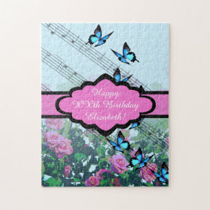 Alles- Gute zum GeburtstagRosen-Garten-Musiknoten Puzzle