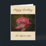 Alles- Gute zum Geburtstagschwester-Gruß-Karte Karte<br><div class="desc">Ein Digitalbcon Bilder entwerfen die Aufmachung einer Gold-,  Beige und PastellRose farbiges Thema mit einer Vielzahl der kundenspezifischen Bilder,  der Muster,  der Formen,  der Arten und des Schriftartes in dieser ein-von-ein-netten Geburtstags-Gruß-Karte.  sie kommt komplett mit einem zusammenpassenden Innenraum und einem kundengerechten Geburtstagswunsch für diese spezielle Schwester.</div>