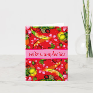 Alles- Gute zum Geburtstagspanisch mit freiem Raum Karte